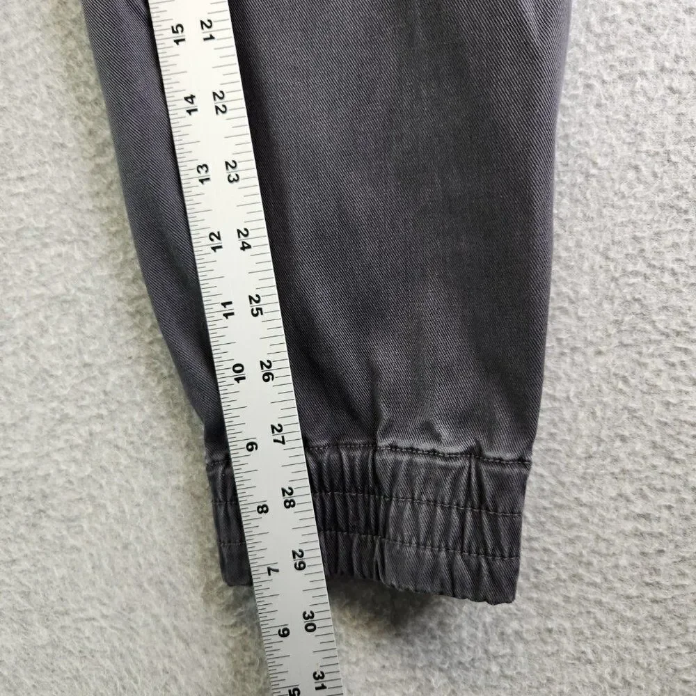 Spanx Jogger Pants Womens Large Gray Stretch Twill Cargo Zip Ankles Shaping - Picture 15 of 16